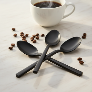 <span class=keywords><strong>Couverts</strong></span> noirs mats, couteau noir fourchette cuillère, ensemble de <span class=keywords><strong>couverts</strong></span> noirs en acier inoxydable - Product Image 3