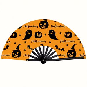 Grand éventail pliant en plastique pour hommes et femmes, idéal pour les soirées de musique électronique, les spectacles, style japonais, en tissu. - Product Image 1