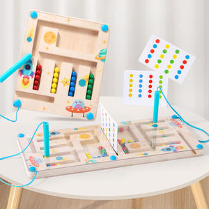 Creative <strong>Kids</strong> Early Education Logistic Thinking Game Puzzle Toy Color Classification <strong>Magnetic</strong> <strong>Bead</strong> Maze Game Board - Product Image 2