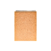 Carnet de croquis personnalisé à spirale avec couverture rigide en liège, logo brodé, pour dessin au crayon, croquis et scrapbooking, idéal pour la pratique du dessin