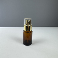 Flacons pompe dorés pour sérum cosmétique brun 20ml 30ml 40ml 50ml, flacons en verre rose pour lotion, flacons à presser pour soins de la peau