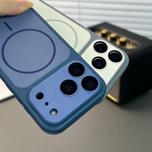 เคสโทรศัพท์แม่เหล็กแบบผิวด้านใหม่ สำหรับ iPhone 17 12 13 Pro Max 14 15 16 Plus พร้อมฟิล์มกระจกป้องกันเลนส์กล้อง - Product Image 4