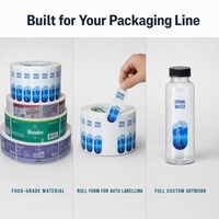 Étiquettes UV personnalisées en gros, autocollants d'emballage en vinyle PVC PP imperméables, finition brillante pour boissons en bouteille