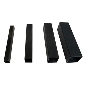 ASTM A500 black steel square and rectangular and round hollow section 40x40mm carbon square steel pipe
