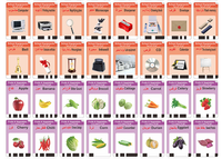 Cartes Flash Parlantes Éducatives Arabe-Anglais pour Enfants Musulmans – Contenu DUA – Produit Islamique en Plastique Alimenté par Piles – Coffret Cadeau