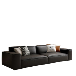 Sofa sectionnel en cuir véritable de conception classique moderne Mobilier de maison minimaliste Facile à régler Caractéristiques Rectangle pour vivre - Product Image 1