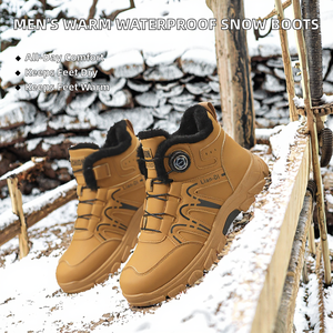 Botas de Nieve Cálidas de Invierno para Hombre, a la Moda, Cómodas, Impermeables, con Suela Gruesa, Talla Grande, Casuales, para Deportes al Aire Libre, Caminar, Botines - Product Image 2