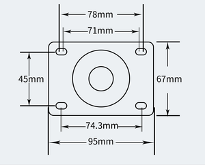 Geräuschlose 4-Zoll-Industriegummi-Lenkrollen Hochleistungsgummi-Lenkräder - Product Image 5