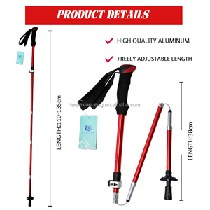 Bastone da trekking OKHEALING Nordic ultraleggero in alluminio regolabile in 3 sezioni con impugnatura in EVA - Product Image 4