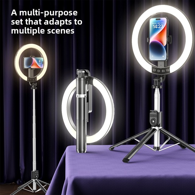 Phone Tripod 10 Inch LED TikTok Ring Light Lamp Selfie Stick Right Light for Photography Makeup Live Streaming Selfie Ring Light
