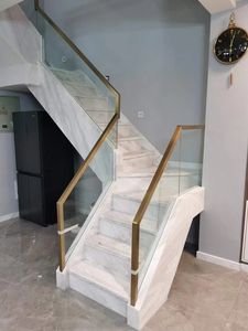 Barandilla de cristal interior moderna para escaleras, porche, edificio de oficinas, resistente al agua, envío rápido, instalación DIY, fácil de personalizar - Product Image 5