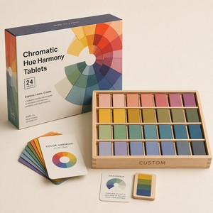 Tabletas <span class=keywords><strong>de</strong></span> Armonía Cromática Montessori Personalizadas, Juguete <span class=keywords><strong>de</strong></span> Madera para Clasificar Colores, Juego <span class=keywords><strong>de</strong></span> Emparejamiento con Tarjetas Guía para la Educación Temprana <span class=keywords><strong>de</strong></span> Niños - Product Image 3