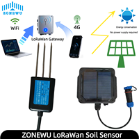 Sonde de température et d'humidité du sol EC LoRaWAN à énergie solaire IP68 pour l'agriculture de précision et la surveillance des serres