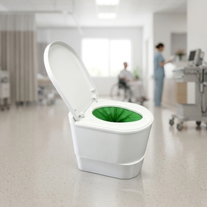 Inodoro Portátil Cuadrado sin Agua, con Sellado Automático, Descarga en Seco, Inteligente, para el Cuidado de la Salud, para Ancianos, Junto a la Cama - Product Image 1