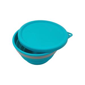 Tazón de Silicona Plegable Redondo Simple con Tapa Hermética, Diseño Sólido, Contenedor Portátil para Camping - Product Image 5