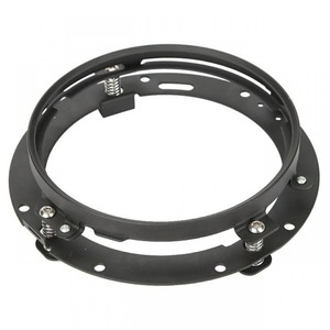 Skyearth 7 Inch Headlight <b>Bracket</b> Ring Metal <b>Black</b> Chrome Mounting Adapter Ring for LED Light Motorcycle Car Universal - Product Image 4