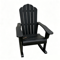 Chaise à bascule de jardin durable et confortable pour pique-nique en plein air, chaise à bascule en plastique Adirondack