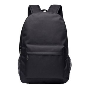 Simple Fashion College Daily <b>Black</b> Back Pack Nylon Oxford Teenage School Bag <b>Backpack</b> With Custom Logo - Product Image 1