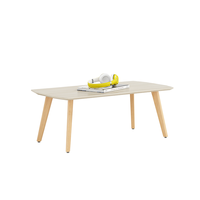 Table basse carrée minimaliste moderne de grain de bois solide pour le bureau à la maison et les meubles de salon