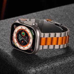 <span class=keywords><strong>Bracelet</strong></span> intelligent de luxe en <span class=keywords><strong>titane</strong></span> pour homme, respirant, compatible avec les montres 11, 10 Ultra 49mm/46mm/44mm/42mm 22mm - Product Image 4