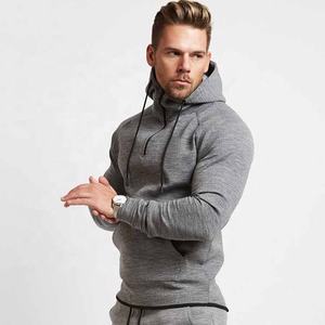 Survêtement en coton 100% en gros, conception de logo personnalisée, manches longues, fermeture éclair, coupe ajustée, respirant, antibactérien - Product Image 4