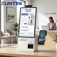 Kiosco de Autoregistro Clínico de 15.6 Pulgadas con Pantalla Táctil SUNTEK, Terminal de Registro Médico de Autoservicio para Recepción de Hospital