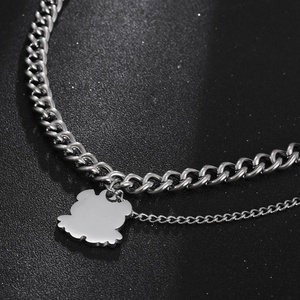 Collar de Diablo en Oferta, Regalo de Halloween, Esmalte Negro y Azul, Personalizado, Collar con Colgante de Acero Inoxidable para Hombre y Mujer - Product Image 4