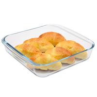Vente chaude Plat à rôtir en verre borosilicate résistant à la chaleur Transparent Compatible micro-ondes Articles de cuisine de remplacement Vente en gros