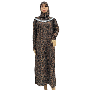 Hijabs Musulman 1 Pièce Abaya Vêtement <span class=keywords><strong>de</strong></span> Prière pour <span class=keywords><strong>Femme</strong></span> Dubaï Abaya Arabe Jibab Islam Fleurs <span class=keywords><strong>Djellaba</strong></span> Khimar Caftan Vêtements - Product Image 1