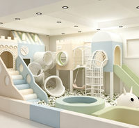 Aire de jeux intérieure pour enfants, petit équipement de jeu souple, centre de jeux pour enfants avec toboggan pour centre commercial, école maternelle, bâtiment, au-dessus du sol