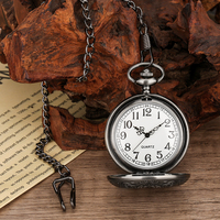 Reloj de Bolsillo con Cadena, Estilo Estadounidense de 1788, con Colgante de Metal Gris de la Libertad, Modelo Gateway Freedom