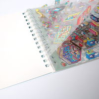 Buku Stiker Miniatur Kustom, Dapat Dipasang Ulang, Buku Stiker Adegan Mainan untuk Melatih Imajinasi Anak