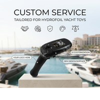 Contrôleur Efoil Ergonomique Flottant Vérifié pour Hydrofoil Électrique, Accessoire de Planche de Surf Télécommandée avec Écran LCD Numérique et Déclencheur