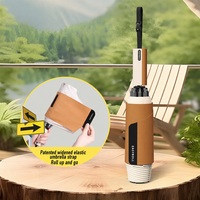 Parapluie pliant compact et portable, ouverture automatique, imperméable, coupe-vent, cadeaux promotionnels, logo personnalisé, pas de pliage requis