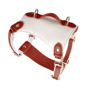 <span class=keywords><strong>Harnais</strong></span> <span class=keywords><strong>pour</strong></span> animaux de compagnie en cuir de luxe <span class=keywords><strong>pour</strong></span> une utilisation en extérieur, durable, réglable <span class=keywords><strong>pour</strong></span> des promenades sûres et élégantes - Product Image 2