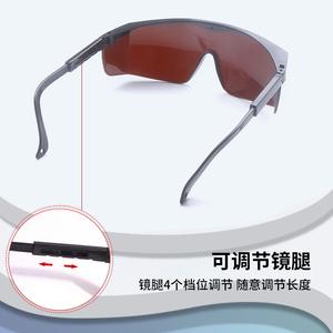 Lunettes de sécurité laser Xingxingyuan, transmission lumineuse 10 %, verres 1,5 mm, monture noire, protection réglable contre les rayonnements lumineux - Product Image 4
