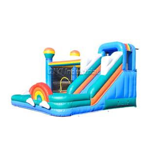 Maison gonflable commerciale de rebond de château de PVC avec la glissière pour des cours de château de rebond - Product Image 1