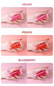 OEM 6 Colors Fruit Flavor Plumping Lip Gloss Base Vendor Lipgloss Makeup Manufacturers Custom Lip Gloss Private Label Makeup