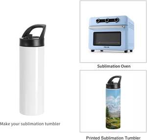 Gobelet de sublimation 20oz en acier inoxydable triple isolation, bouteille d'eau sport avec couvercle à paille, tasse vierge pour sublimation - Product Image 6