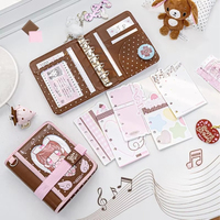 Carnet à anneaux format M5 mignon, esthétique INS, carnet de notes Kawaii, mini journal à anneaux pour la planification, les notes, le journal intime, papeterie pour filles