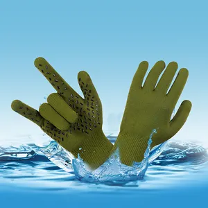 DIBEIREN Outdoor Sports Waterproof Autumn Winter Plush Warm Antis Ski Cold Proof 2 Fingers Touch Screen Glove
