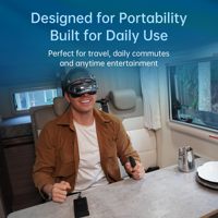 GOOVIS D4H1 Reproductor multimedia de transmisión portátil Caja de TV Android certificada por Google con base de Banco de energía de 8000mAh, ver películas, TV en vivo