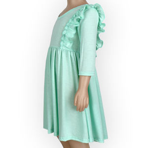 Yiwu Yiyuan indumento abiti da principessa per bambini abiti estivi in cotone per ragazze abiti in cotone organico per ragazze in tinta unita all'ingrosso - Product Image 5