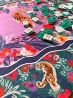 Nouvelle sortie : Tapis de mahjong de luxe en néoprène série Britt Mills 31,5x31,5 pouces pour jeux de casino et poker, design portable, en stock