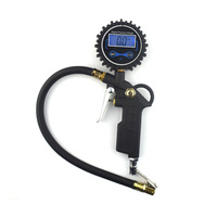 High Precision Digital Tire Pressure Gauge - LCD Display Inflator Gun with Hose for Car Truck Motorcycle Tire Inflation