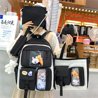 Sac à dos classique imperméable pour adolescents du lycée, sac à livres personnalisé, sac à dos pour enfants, sacs d'école pour enfants, ensemble 5 en 1