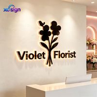 Panneau d'affichage LED rétroéclairé en acrylique 3D personnalisé, pour bureau, restaurant, maison, mariage, avec télécommande, transformateur à brancher, bâtiments, magasins