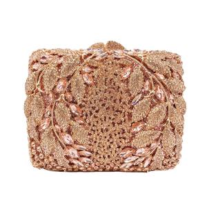 Mode Vrouwen Luxe Kristal Diamant Handtas Avond Prom Portemonnee Dame Vlindervormige Strass Clutch Tassen - Product Image 6