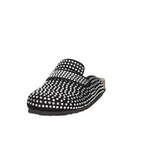 Donna Sabot SASS250278 Nero Zuecos con Pedrería Zapatos Planos Sin Cordones para Mujer - Product Image 2