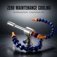 Pistolet à air froid Vortex à air comprimé pour le refroidissement des outils CNC, l'élimination des copeaux, le taraudage des métaux et les procédés de soudage